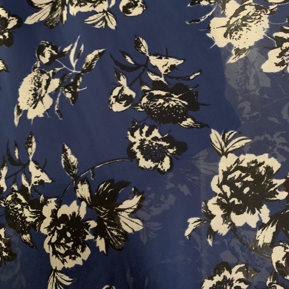 Blue floral racer back dress with lining - Picture 5 of 5